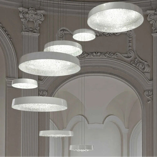 lustre moderne minimaliste en cristal pour éclairage intérieur