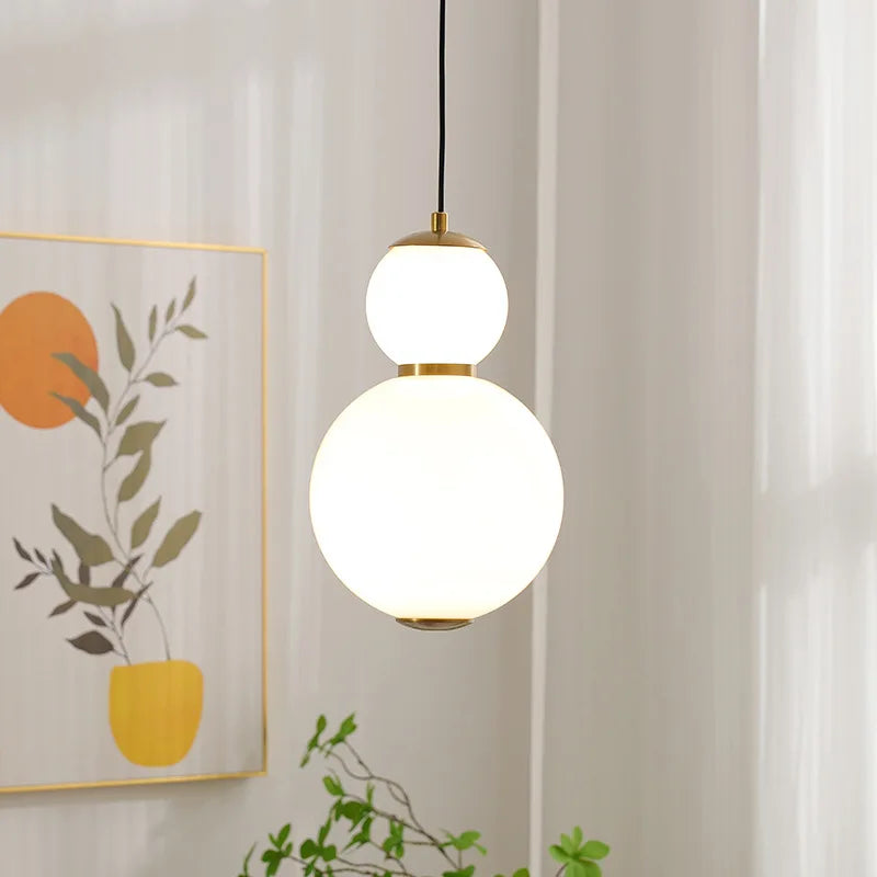suspension style européen design luxe gourde verre led