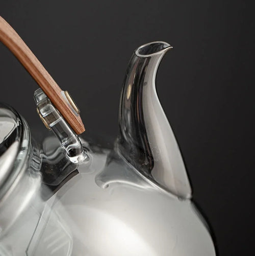 Bouilloire verre résistante chaleur thé moderne 1l