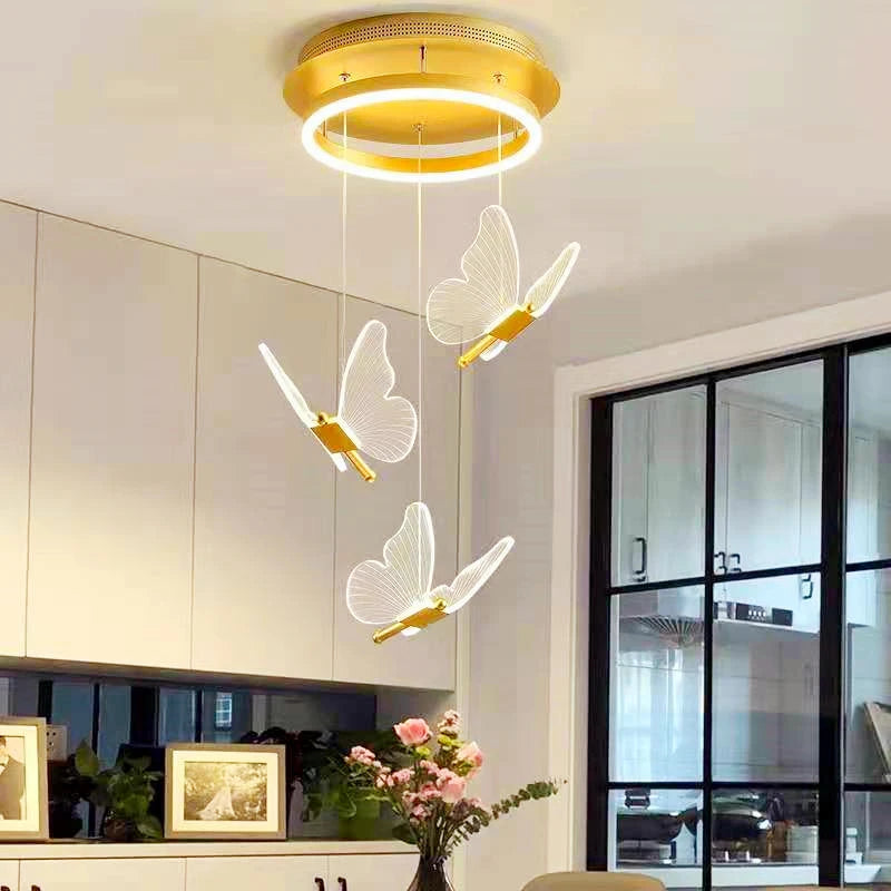 Suspension Papillon Led en acrylique - vue 2 sur 18