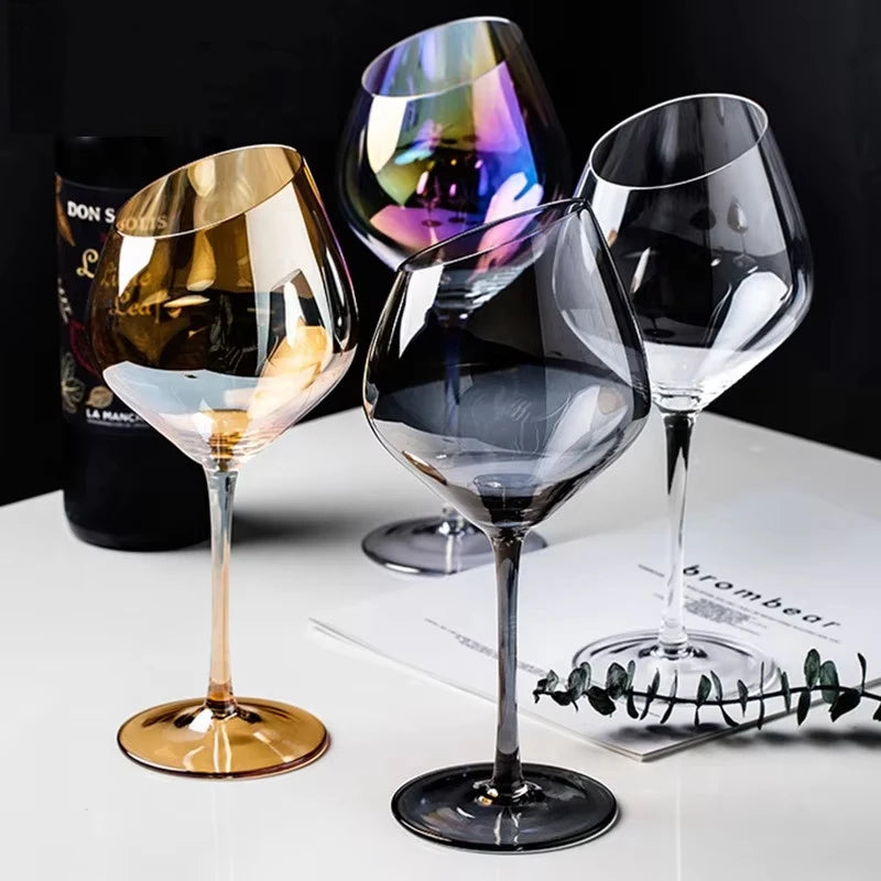 Verres a champagne biseautés design nordique cristal changeant - vue 4 sur 7