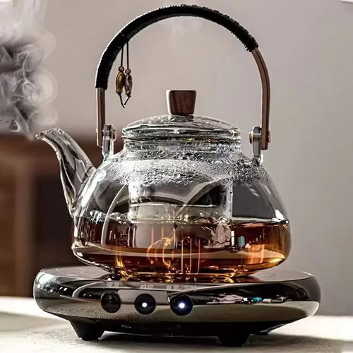 Bouilloire verre résistante chaleur thé moderne 1l
