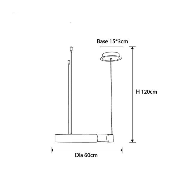 Lustre design LED circulaire minimaliste Meryl - vue 7 sur 8