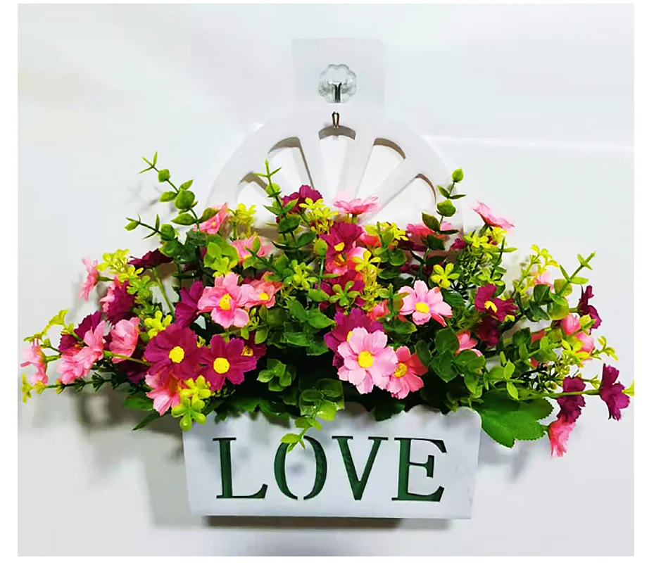 lot de fleurs artificielles résistantes aux uv pour décoration extérieure - vue 5 sur 16