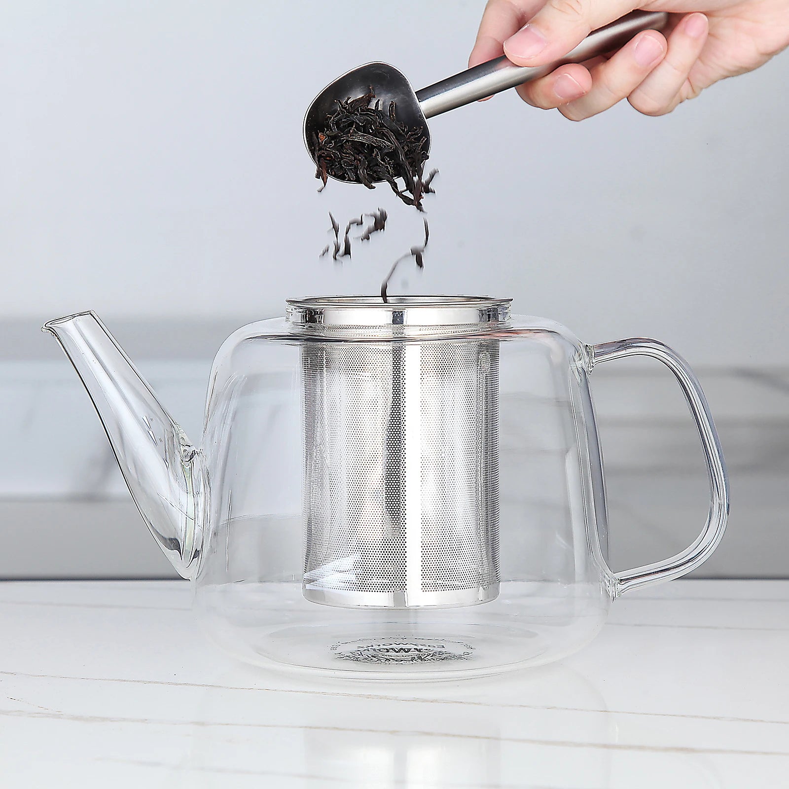 Théière verre borosilicate 15l infuseur inox amovible - vue 5 sur 6