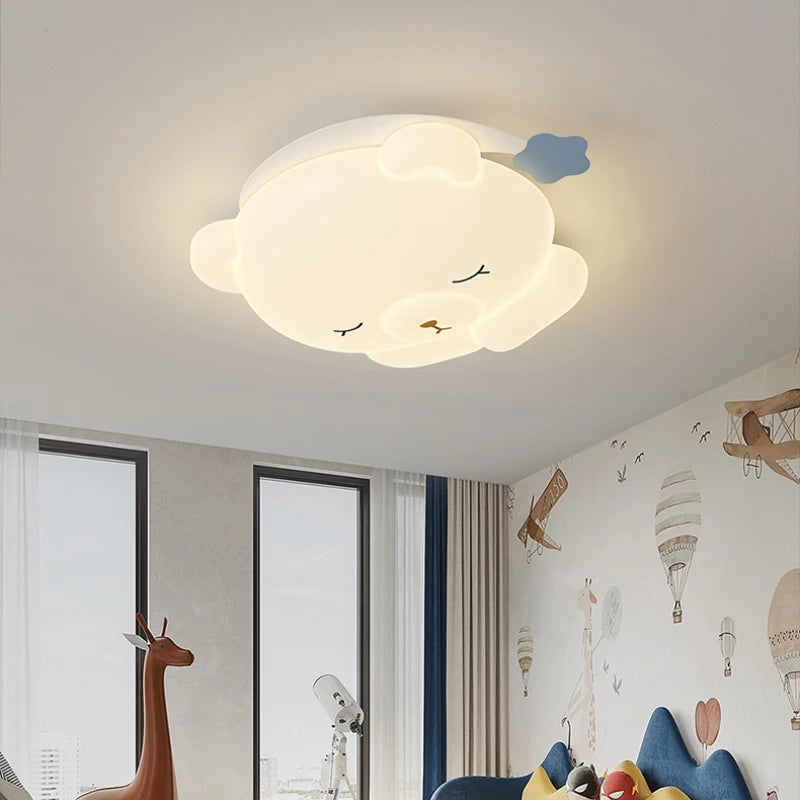 Mignon bonnet de nuit ours lampe chambre d'enfants plafonniers romantique chaud chambre de bébé garçon fille chambre plafonniers dessin animé chambre décor