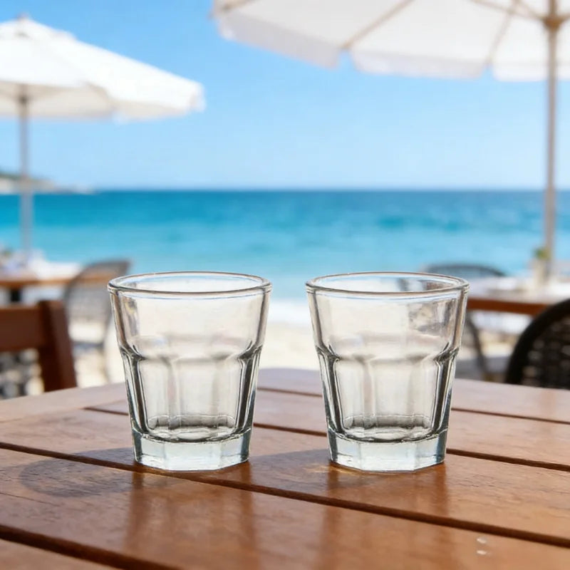 Lot 2 petits verres cocktail shot design epure