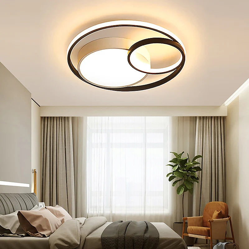 Plafond moderne à LEDs lumière salon chambre salle à manger plafonnier éclairage intérieur Dimmable décoratif maison lampes lumineuses - vue 4 sur 12