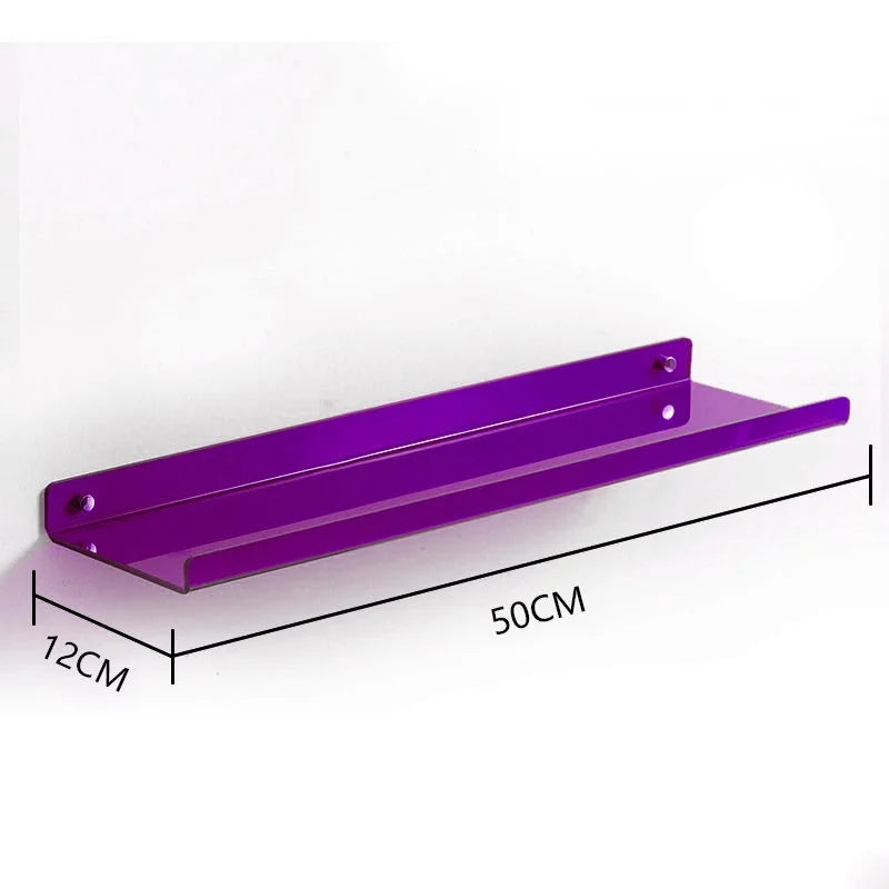 étagère murale flottante en acrylique transparent pour rangement organisé - vue 44 sur 57