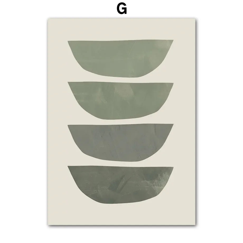 plante géométrique abstraite art mural boho pour décoration intérieure - vue 12 sur 15