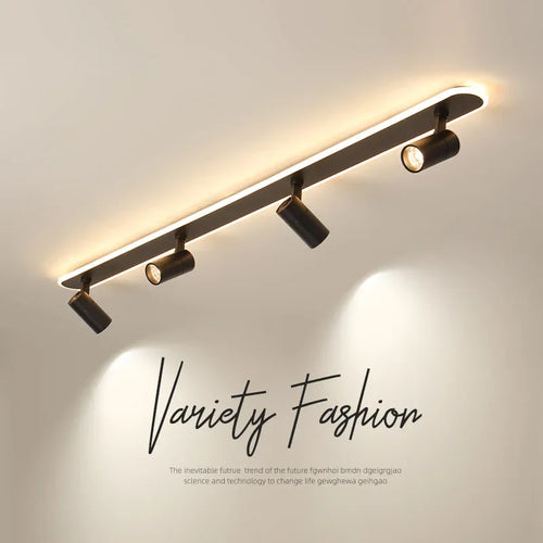 plafonnier nordique moderne avec spots design élégant et lumineux