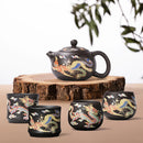 theiere argile dragons phenix gongfu artisanale changeante
