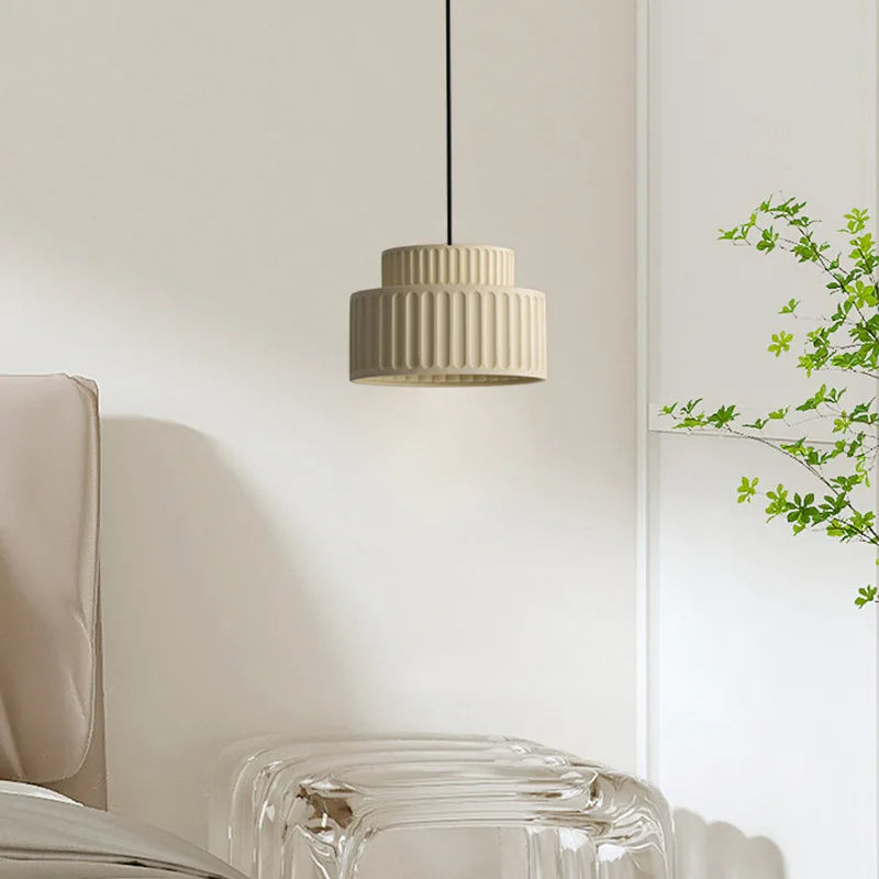 lampe led suspendue en résine design nordique simple décorative - vue 4 sur 10