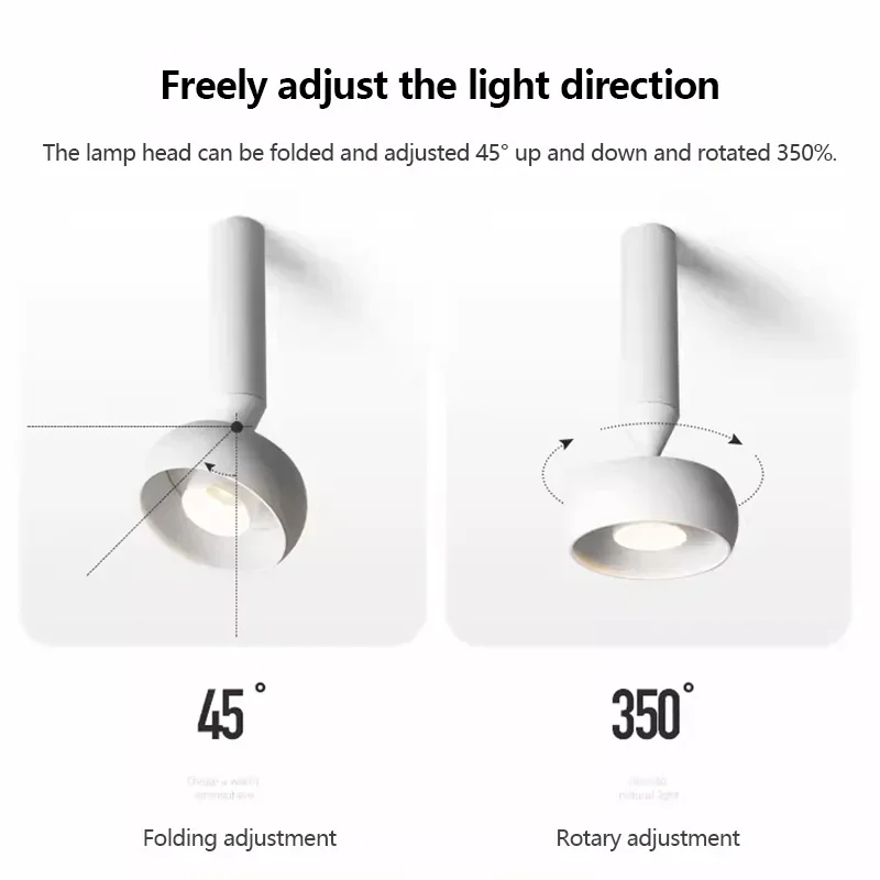 projecteur led rotatif réglable pour entrée allée décor spot - vue 10 sur 9