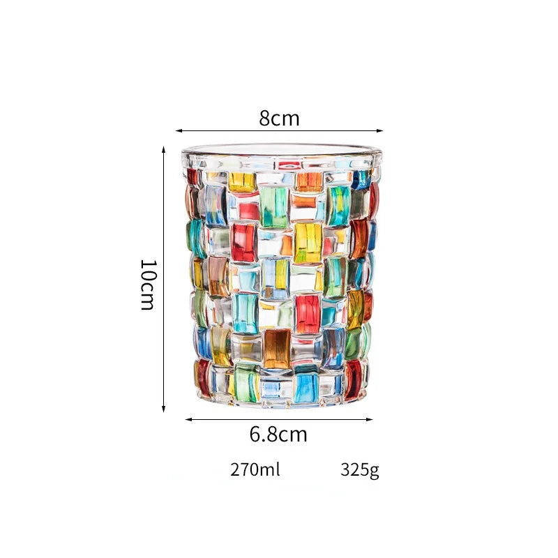 Lot 2 verres cristal design zecchin style gothique