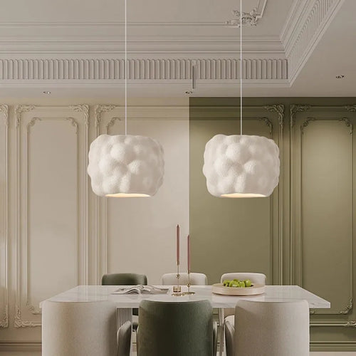 Suspension nordique Wabi Sabi Style crémeux E27 pour Restaurant Bar chambre salon