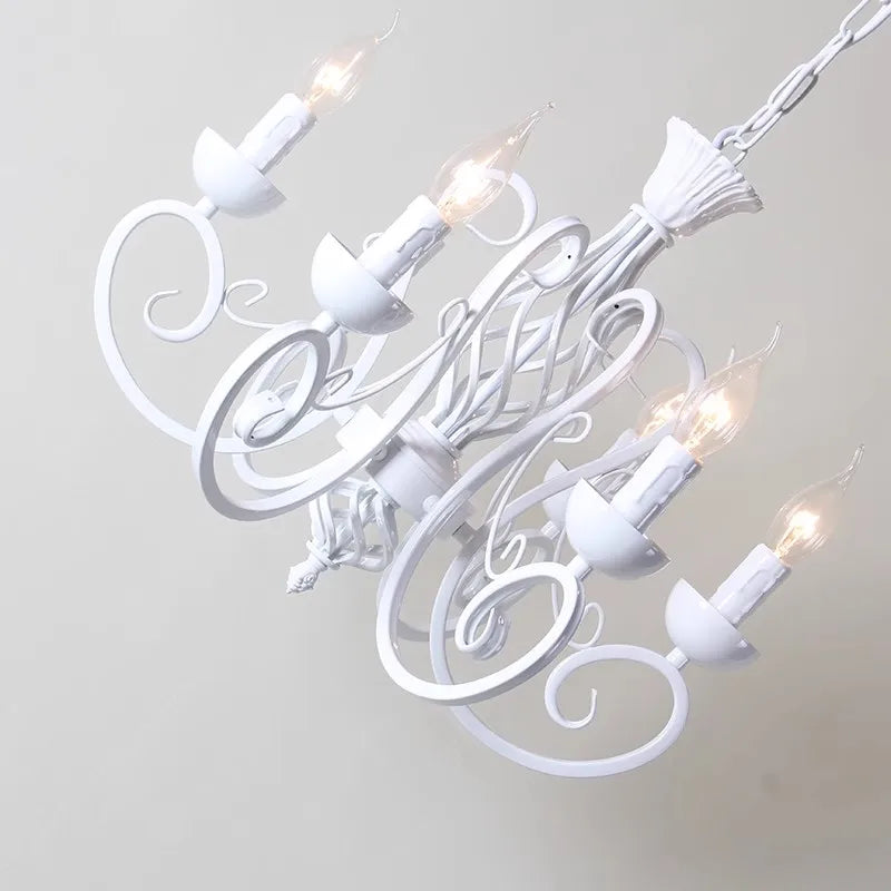 lustre de campagne moderne à 6 lumières pour intérieur - vue 4 sur 8