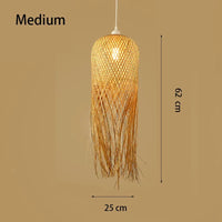 Bamboo Chandelier Chinese Zen tea room Light Southeast Asian Restaurant hotel B&B Style Bamboo hot Pot light Balcony Bar