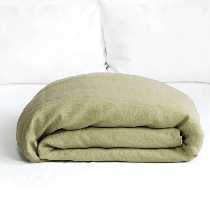 housse de couette en lin naturel doux et respirant