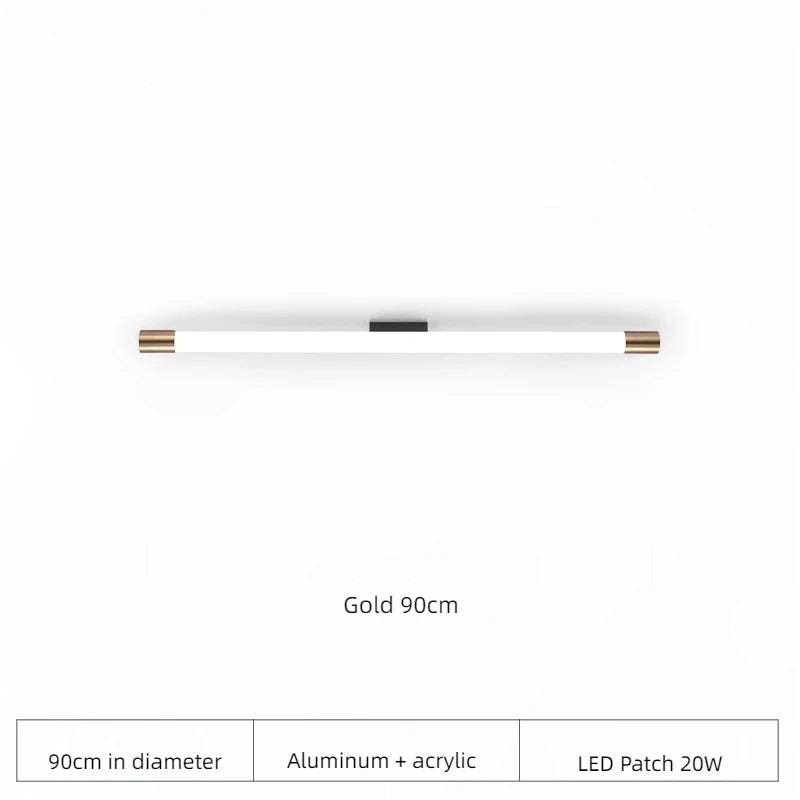 applique murale nordique led long miroir rond décoration villa