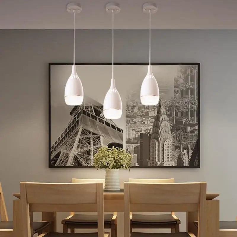 suspension à cordon led à 3 têtes pour éclairage moderne - vue 4 sur 8