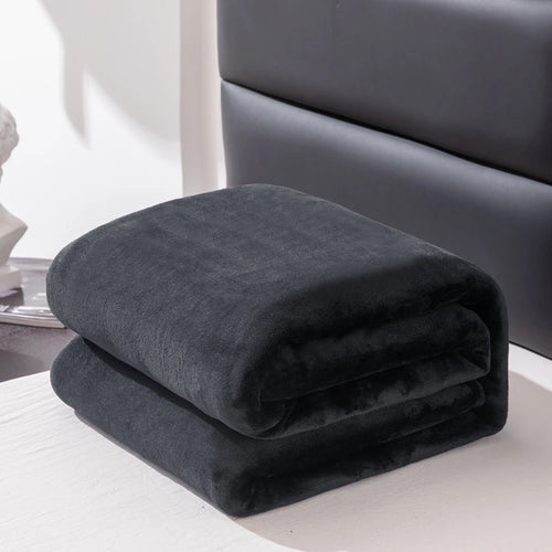 Plaid flanelle polaire motif carreaux chaud hiver lit