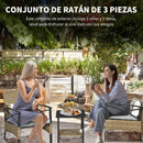 ensemble de jardin rotin avec table et chaises