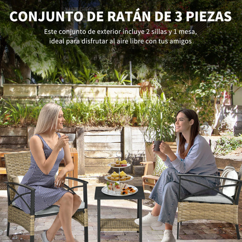 ensemble de jardin rotin avec table et chaises