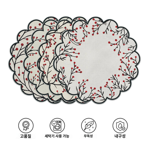 set de table branches fruits style minimal 4