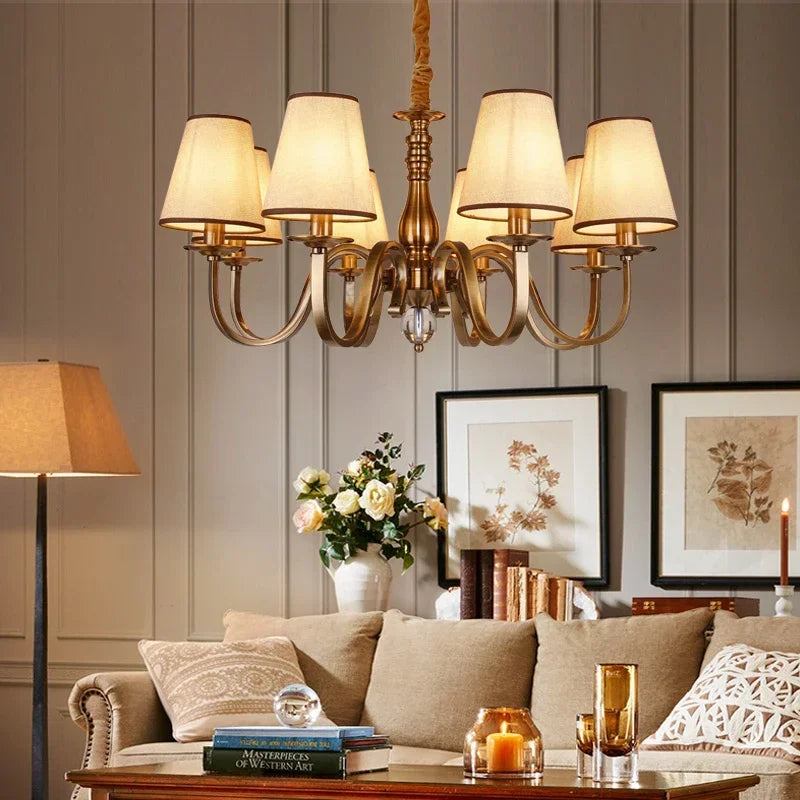 lustre led classique américain pour une décoration rustique élégante - vue 3 sur 15