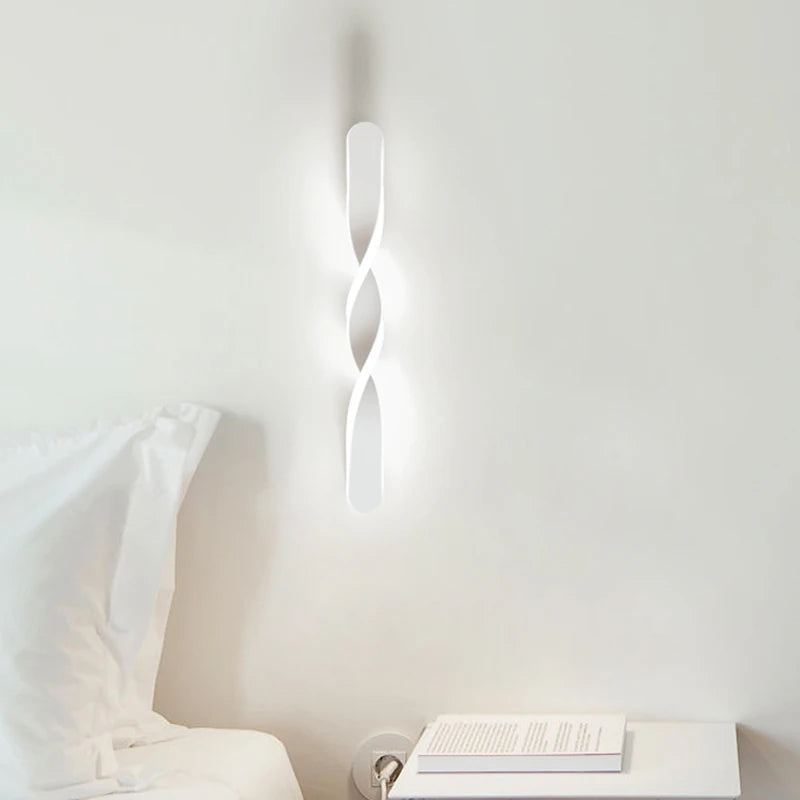 Applique murale led spirale hailion pour décoration intérieure créative