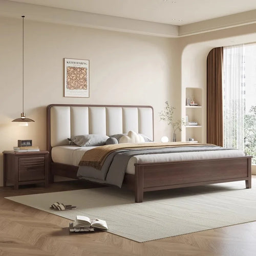 lit simple haut de gamme en bois moderne pour chambre