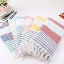 serviette de plage turque coton franges tissé rapide