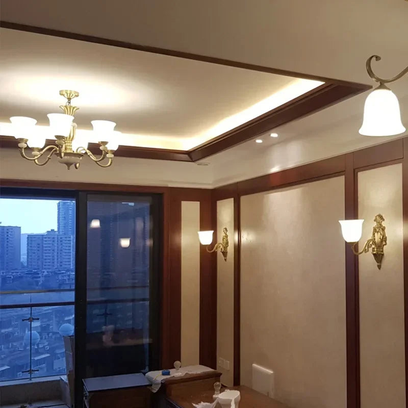 applique murale rétro en cuivre avec lumière led - vue 5 sur 11