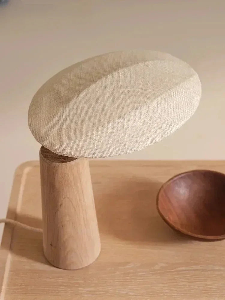 lampe de bureau en bois rétro vintage zen art décorative