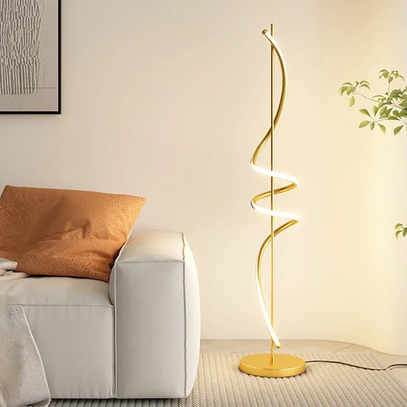 Lampadaire LED spiralé minimaliste - vue 5 sur 15