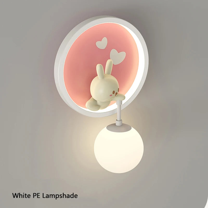 applique murale romantique éclairage décoratif animal pour enfant - vue 7 sur 9