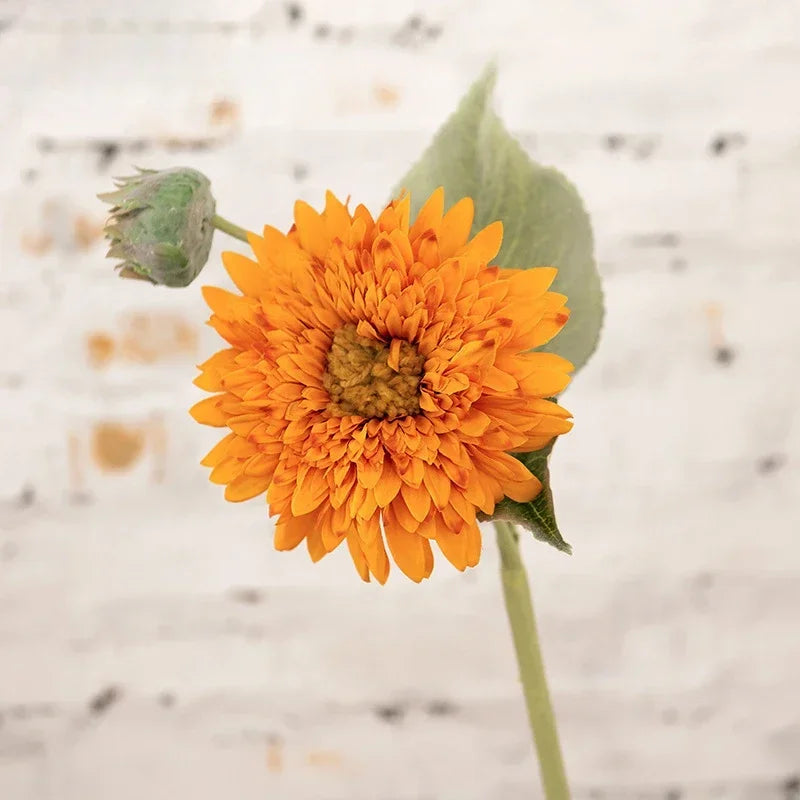 fleurs artificielles tournesols rétro double pétale décoration intérieure - vue 8 sur 10