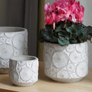 moule silicone pot fleurs béton motif vintage grand format