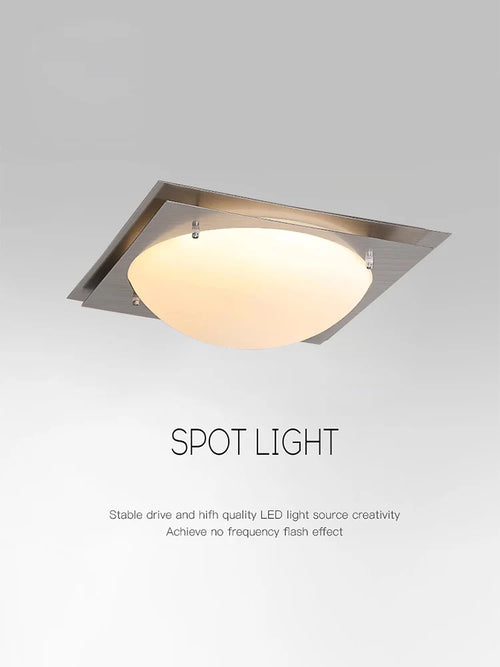 plafonnier rétro créatif en verre style bauhaus antique