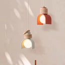 lustre led en résine 	 style avec cordon réglable