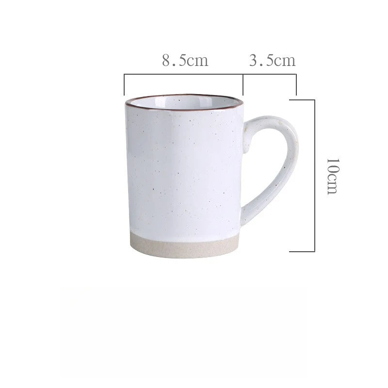 Tasse en ceramique artisanale retro style brut cafe