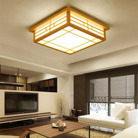 Plafonnier Lampe LED Bois Massif Japonais Tatami Lumière Salon Lumière Chambre Balcon