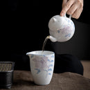 Théière céramique chinoise motifs floraux peints main 160ml