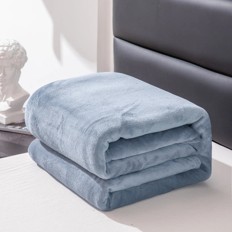 Plaid flanelle polaire motif carreaux chaud hiver lit - vue 3 sur 3
