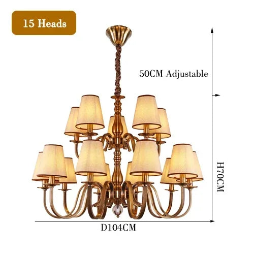 lustre led classique américain pour une décoration rustique élégante - vue 15 sur 15