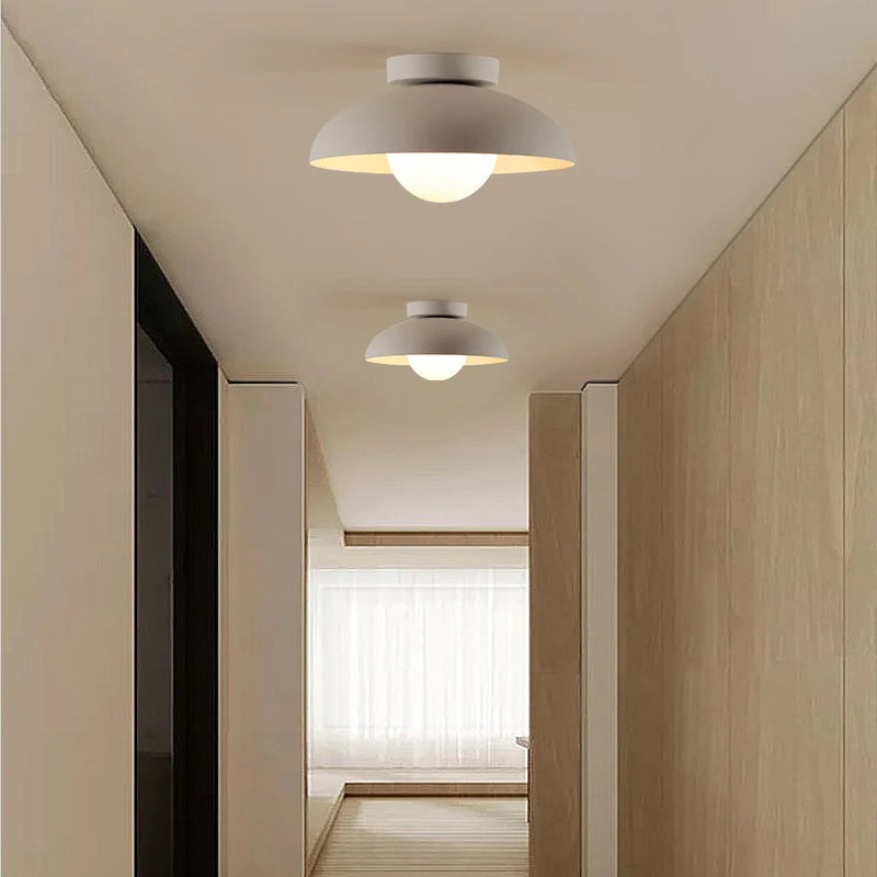Plafonnier design moderne abat-jour arrondi - vue 4 sur 8