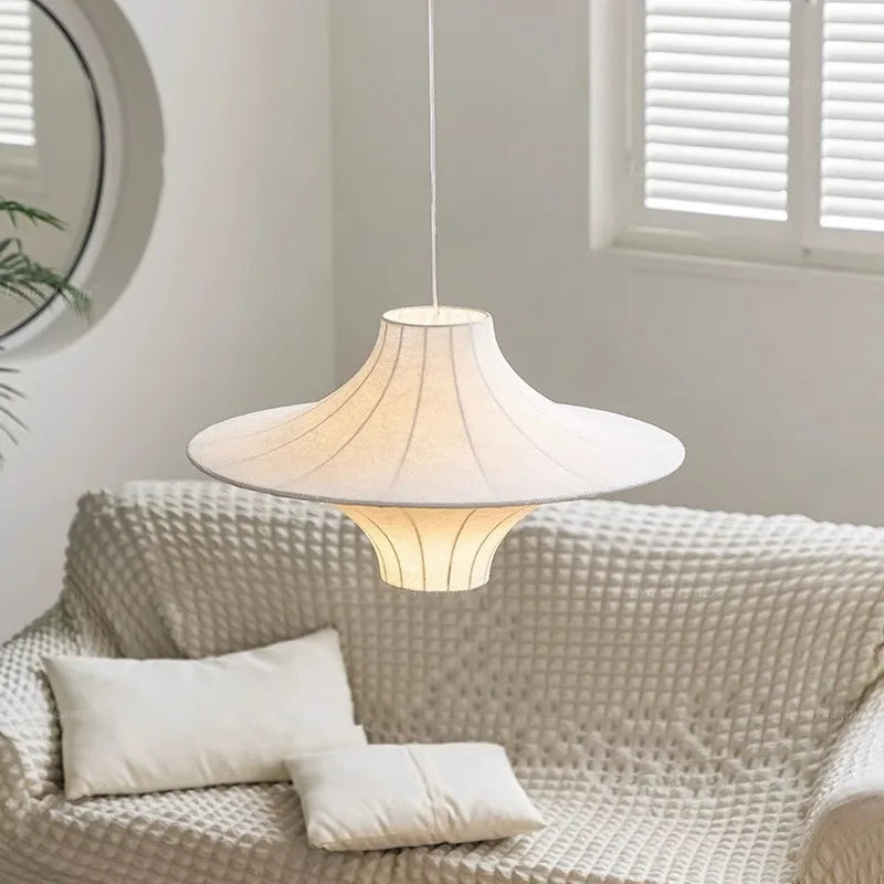 Suspension Led en soie Wabi Sabi - vue 4 sur 8