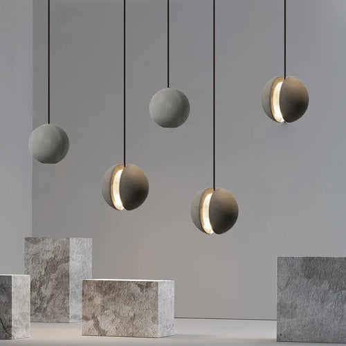 lustre moderne nordique led créatif design lune planète
