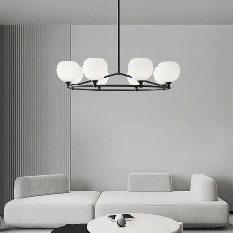 suspension moderne en laiton et verre hauteur réglable